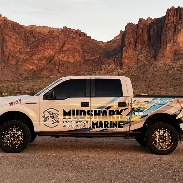 Mudshark Marine truck wrap by A&M Graphics in Arizona
