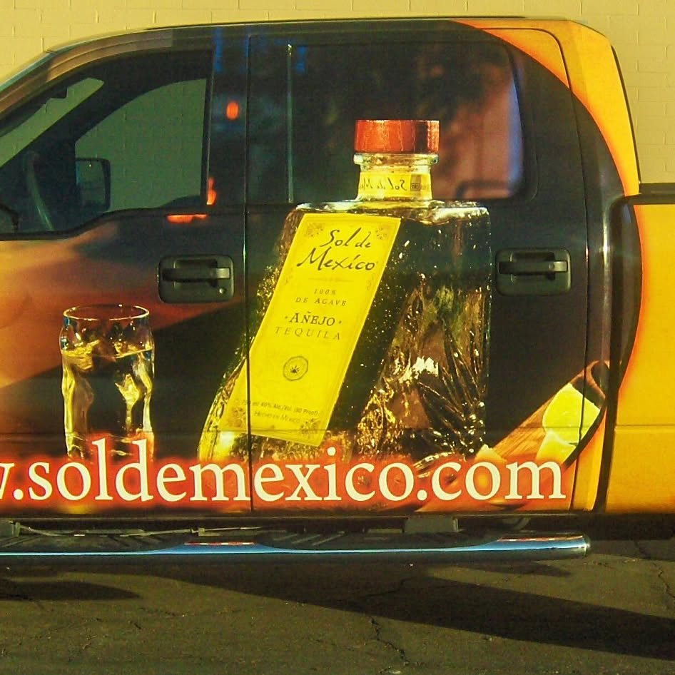 Sol de Mexico tequila truck wrap by A&M Graphics in Arizona